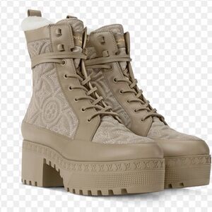 Louis Vuitton Tan Lace-Up Boots